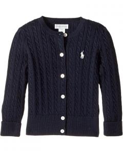 Свитер Polo Ralph Lauren Kids Cable-Knit Cotton Cardigan, цвет Hunter Navy/French White Pony Player