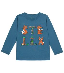 Футболка из хлопка с принтом Stella McCartney Kids, синий