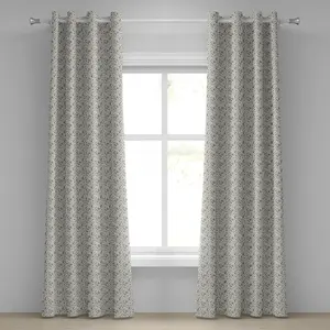 Шторы-хипстеры ABAKUHAUS с люверсами, нарисованные вручную, предметы музыкальной коллекции, бородатый музыкант, гитара, блокфлейта, микрофон, декоративные двухпанельные шторы, 280 см x 260 см, оливково-зеленый, белый Abakuhaus