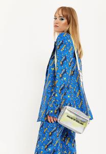 Сумка через плечо Cyber ​​Wave серебристого цвета с эффектом металлик House of Holland, серебро