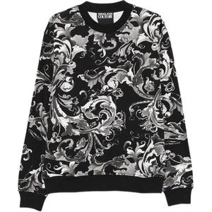 Свитшот с барочным принтом VERSACE JEANS COUTURE, черный