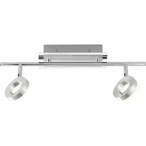 Потолочный светильник SILEDA LED-панель 1 шт. Теплый белый свет с встроенными светодиодами, IP44, регулируемые световые головки Paul Neuhaus, Aluminiumfarben