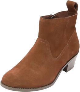 Женские зимние ботильоны с заостренным носком, массивным каблуком, вестерн-стиле, повседневные и удобные ковбойские ботинки с молнией Generic, A01-Brown