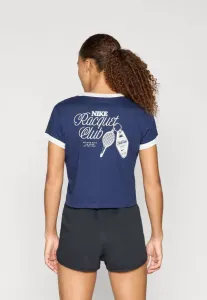 Футболка с принтом в виде звона ракетки в стиле ретро Nike Performance, Midnight Navy/Sail