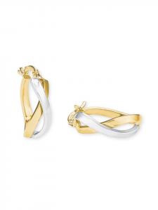 Amor Серьги-кольца из золота 585/14 карат, двухцветные