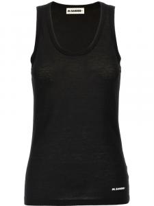 Майка с круглым вырезом Jil Sander, черный