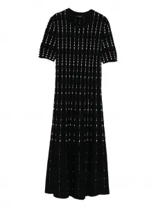 Платье в полоску с короткими рукавами JOSEPH, черный