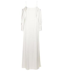 Свадебное платье из шелкового атласа Valencia Galvan, белый