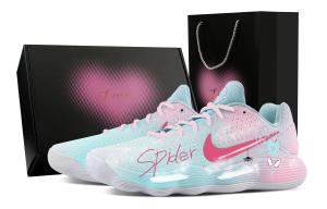 Кроссовки баскетбольные мужские Hyperdunk 2017 Spiders Beloved Heart Box низкие с амортизацией, поддержкой и покрытием Nike, розовый