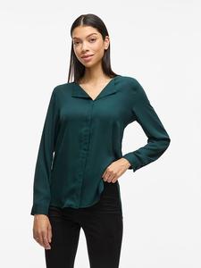 Vila Блузка «Вилуси» бензинового цвета