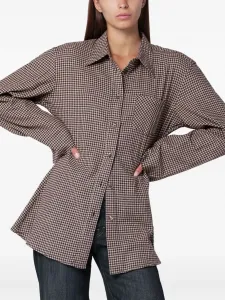 Рубашка с геометрическим принтом Our Legacy, коричневый