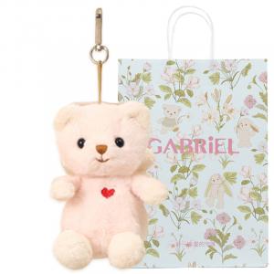GABRIEL Миниатюрный ангел-медвежонок Angel Bear Peach Silk подвеска W3253A плюшевый кулон 11 см высота