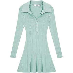 Футболка с длинными рукавами Self-portrait женская мятно-зеленая