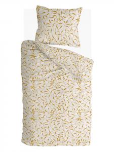 Комплект постельного белья Renforcé Lovely Leaves бежево-светло-коричневого цвета Walra, 200x220 см