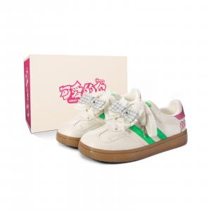 Женские низкие скейтбордные кроссовки Lovely You Wear, износостойкие и легкие Keaideni, розовый зеленый[зеленый bowknot box]