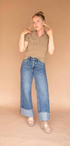 Линди топ бежевый MIOU MUSE