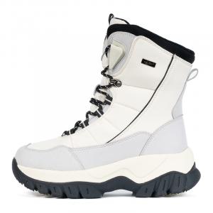 Yi Jiabao Теплые нескользящие короткие зимние ботинки женские бежевого цвета