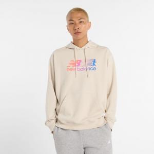 Толстовка для бега с градиентом New Balance, цвет timberwolf (mt53932twf)