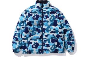 Двусторонняя куртка-пуховик BAPE ABC Camo A Bathing Ape, синий