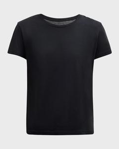 Классическая футболка с круглым вырезом из роскошного хлопкового джерси Rails, черный