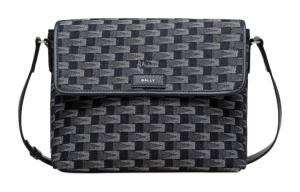 Хлопковая джимовая наплечная сумка через плечо мужская синяя BALLY