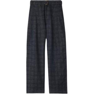 Джинсы в клетку Burberry, темно-синий