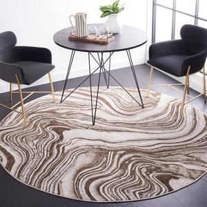 Ковер SAFAVIEH, 201 x 201 см, Meadow Collection Round Brown/Beige MDW564T Modern Abstract