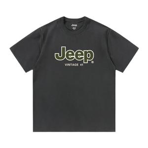 Футболка с круглым вырезом для школьников Jeep, темно-серый