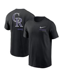 Мужская черная футболка через плечо Colorado Rockies Nike, черный