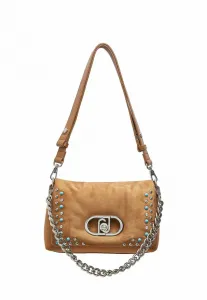 Средняя объемная сумочка с заклепками Liu Jo, Brown