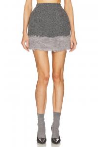 Юбка из искусственного меха Msgm, черный