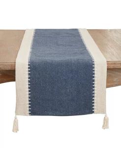 Настольная дорожка с прошитой каймой, 16 x 72 дюйма Saro Lifestyle, синий