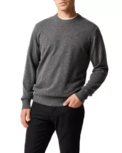 Свитер с круглым вырезом из шерсти и кашемира Stewart Island Rodd & Gunn, серый