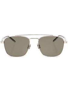 Saint Laurent Eyewear солнцезащитные очки в металлической оправе, золотистый