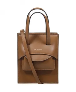 Мини-Сумочка с клапаном карамельного цвета Hidesins, коричневый