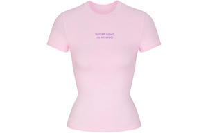 Skims Футболка из коллекции ко Дню святого Валентина для женщин BABY PINK/Светло-розовая