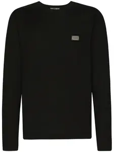 Футболка с длинными рукавами и логотипом DOLCE & GABBANA, черный