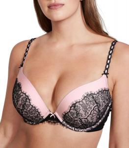 Victoria's Secret Женский бюстгальтер Dream Angels Push Up, бюстгальтеры для женщин (32A-38DDD), Black Ribbon Slot