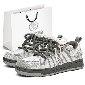 Doraemon Дораэмон мужские низкие скейтерские кеды ледниково-серые, цвет Glacier Gray