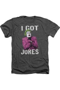 Бэтмен Классика ТВ Есть Шутки Взрослый Хизер Футболка / Футболка Gildan, цвет charcoal