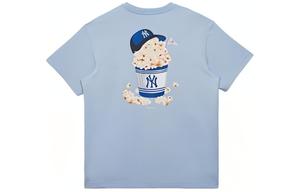 Футболка унисекс лазурного цвета New Era, лазурный