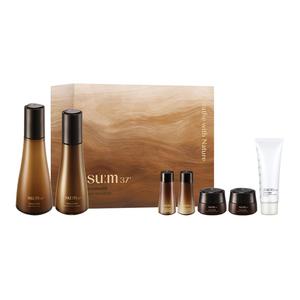 Бодрящий и освежающий набор темного чая v-peptide для ухода за кожей успокаивающий увлажняющий набор из 7 предметов SU:M37°