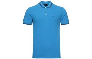 EMPORIO ARMANI Поло синее мужское SS23