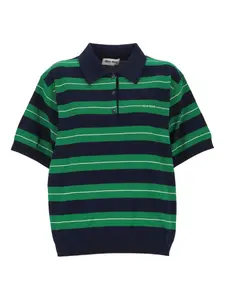 Полосатая рубашка-поло MIU MIU, синий