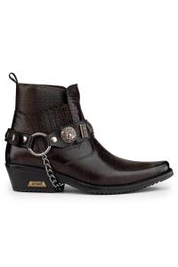 Сапоги winklepicker western gothic из эм кожи Infinity Leather, коричневый