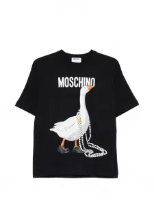 Футболка с графическим принтом Moschino, черный