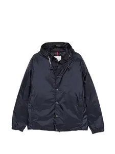 Куртка с капюшоном и застежкой на кнопках Moncler, синий