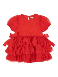 Платье с оборками Fay Konges Sløjd, красный