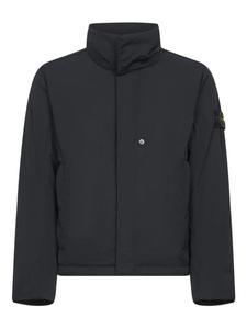 Утепленная куртка Stone Island с воротником-стойкой, черный
