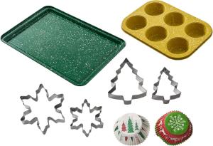 Набор для выпечки Chicago Metallic, 78 предметов, зеленый / золотой